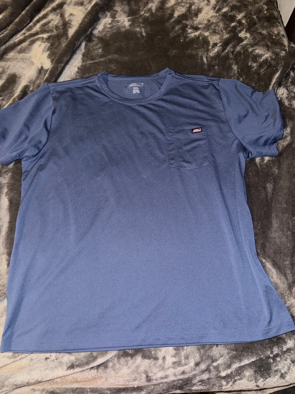 Dickies 2XL Navy Short Sleeve Pocket T-Shirt 100% Polyester